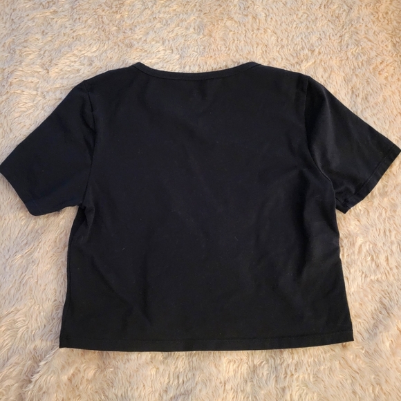 Aritzia Talula Shirt Sleeved Crop Shirt; Size L - Picture 3 of 4